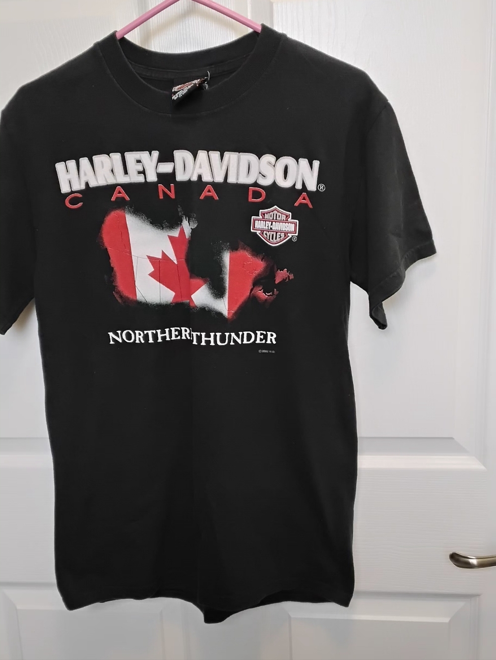 Harley-Davidson Black‎ and Red Canada 'Northern Thunder' Graphic Tee
